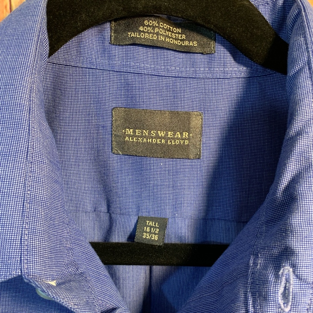 Alexander Lloyd Chambray Button Down Shirt 16 1/2 - Picture 4 of 6